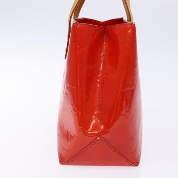 LOUIS VUITTON Monogram Vernis Reade PM Hand Bag Red Rouge M91088 - Picture 4 of 12